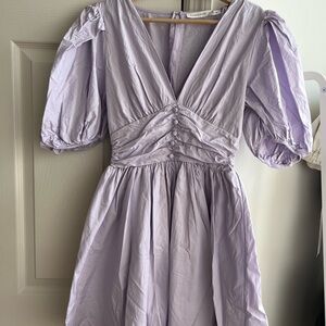 Altar’d State Lavender Puff Sleeve Dress